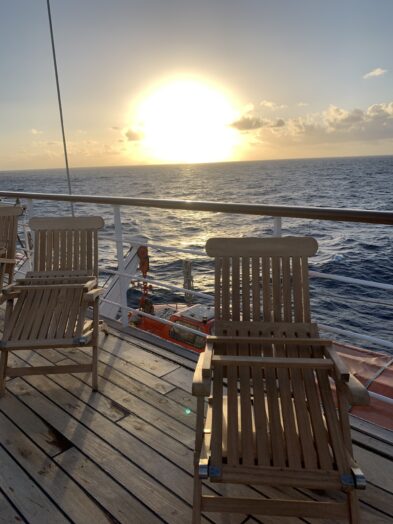 sunset on the Club Med cruise