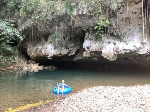 Cave tubing in Belize