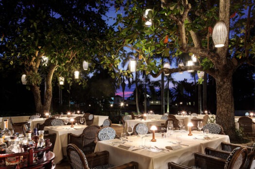 Outdoor dining at Half Moon Bay Jamaica