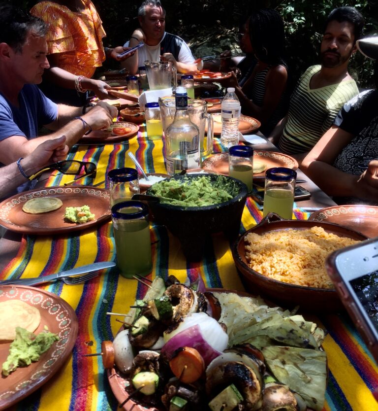 Enjoying an outdoor meal in Puerto Vallarta