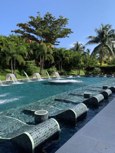 Pool loungers at Barcelo Maya Grand Resort in Riviera Maya