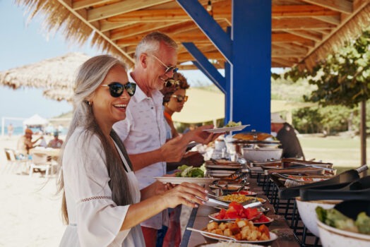 a beach barbecue on a windstar cruise in the Caribbean