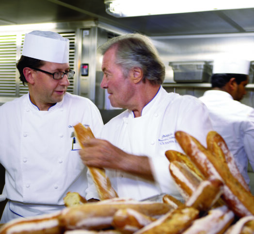 Chef Jacques Pepin at an Oceania Cruise restaurant