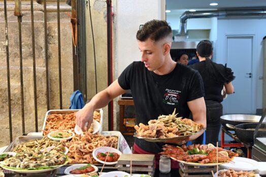 A food vendor in Palermo Sicily