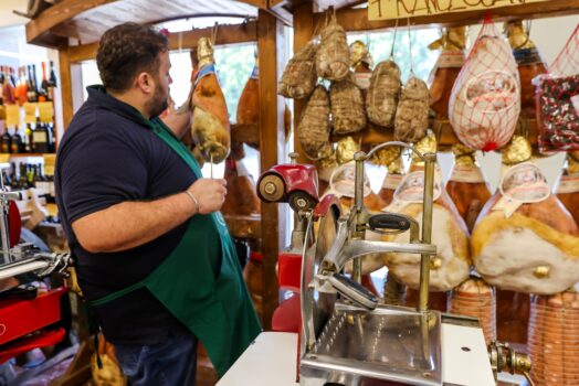 a food market in Modena Italy