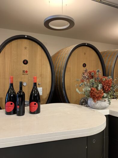 wine barrels at a winery in tuscany