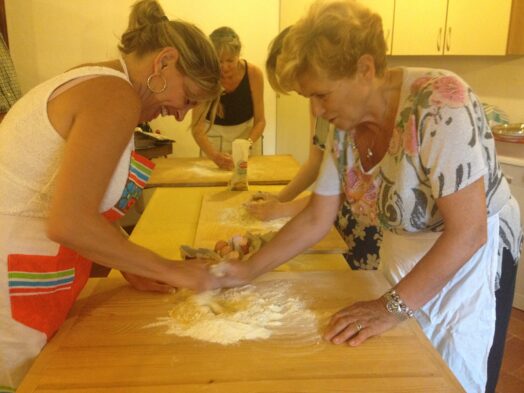 Learning to make pasta in Italy