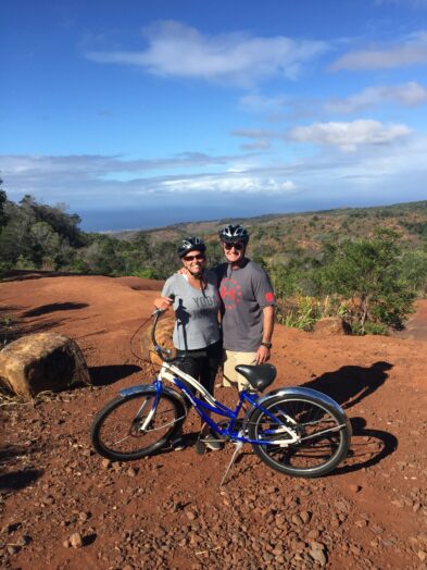 Biking down the Waimea Canyon on Kauai