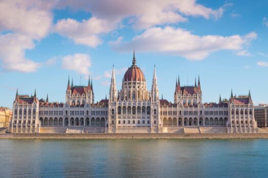 a view of the Parliament in Budapest