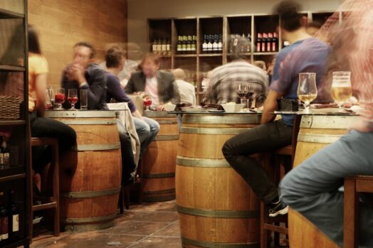 a wine tasting bar in Budapest