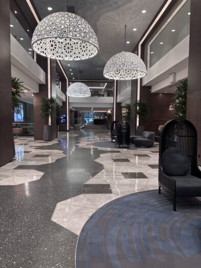 the lobby of Le Meridien in Istanbul