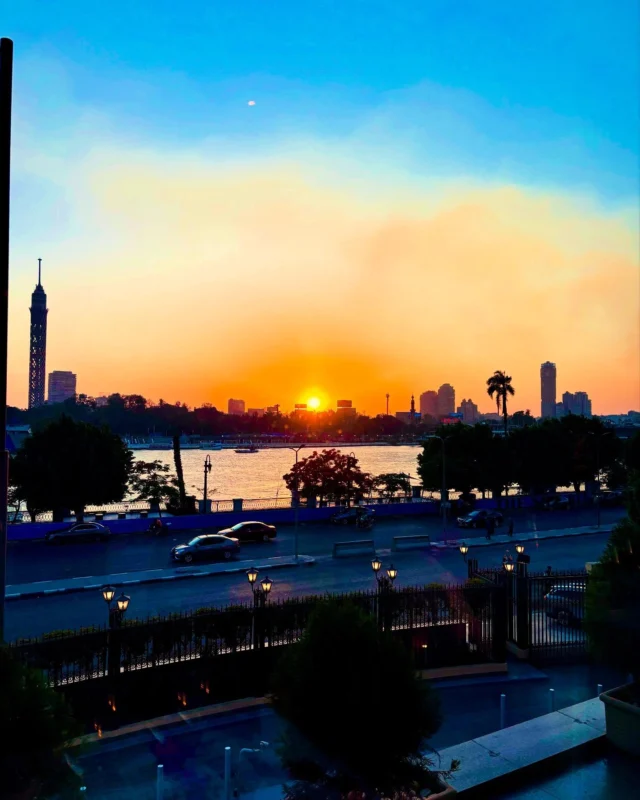 Sunset over the Nile! Stunning! 
❤️🌅